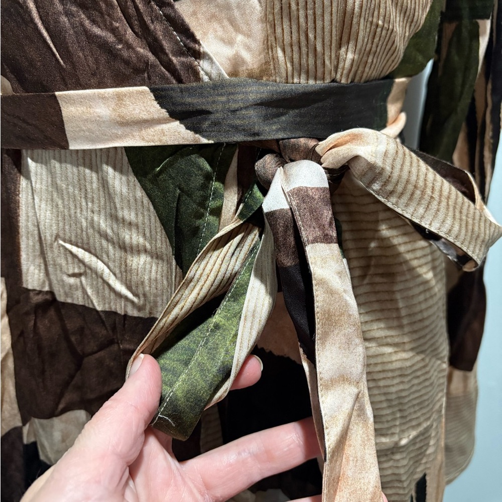 Chic Patchwork Long Sleeve Dress - image 2